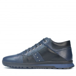 Casual Herrenschuhe 4110 Indigo+Schwarz