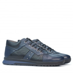 Casual Herrenschuhe 4110 Indigo+Schwarz