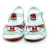Kleinkind-Sandalen 10c rot-weißer Lack