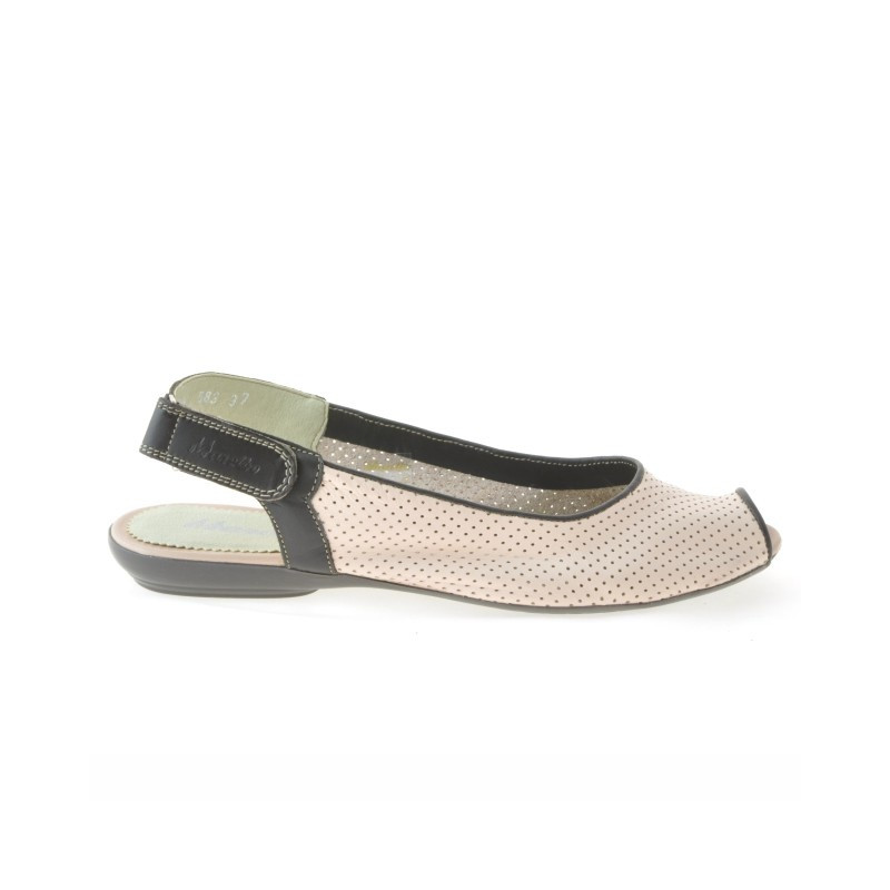 Damen Sandalen 583 rosa+braun