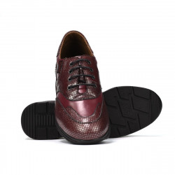 Damen Sport/Freizeit Schuhe 6005 bordeaux kombiniert