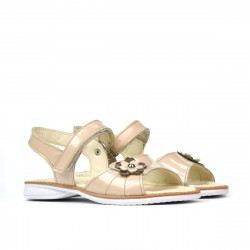 Kleinkind-Sandalen 55c Lack Elfenbein