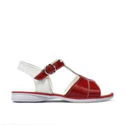 Kleinkindersandalen 40c rot lackiert + weiß