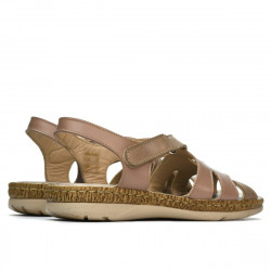 Damensandalen 5062 Cappuccino kombiniert
