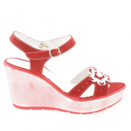 Damensandalen 5006 rot Velours Damensandalen 5006 rot Velours