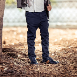 Kinder-Schuhe 164 indigo+braun