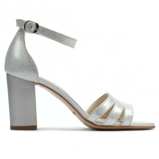 Damensandalen 1277 silber satiniert Damensandalen 1277 silber satiniert
