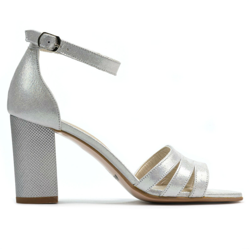 Damensandalen 1277 silber satiniert