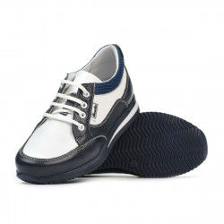Kinder Schuhe 2001 indigo+weiß