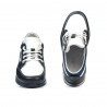 Kinder Schuhe 2001 indigo+weiß