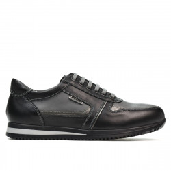 Jugendschuhe 377 schwarz+grau