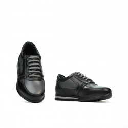 Jugendschuhe 377 schwarz+grau