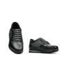 Jugendschuhe 377 schwarz+grau