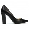 Elegante Damenschuhe 1261 schwarzer Satin