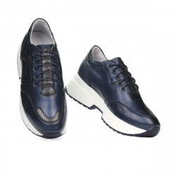 Damen-Sportschuhe 6019 in Perlmutt-Indigo kombiniert