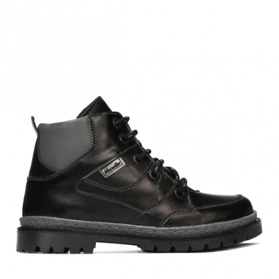 Kinderstiefel 3017 Schwarz+Grau