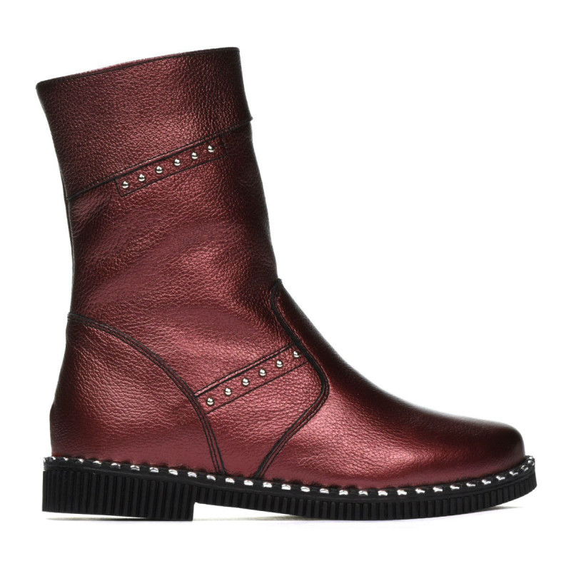 Kinderstiefel 3019 Bordeaux Perleffekt