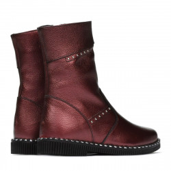 Kinderstiefel 3019 Bordeaux Perleffekt