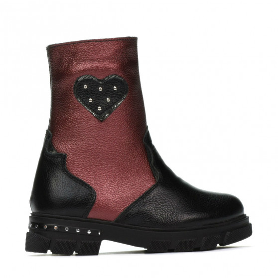 Kleinkinderstiefel 103c schwarz+bordo