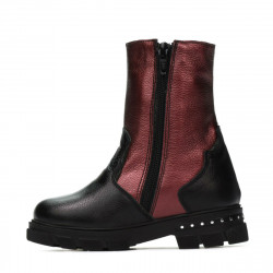 Kleinkinderstiefel 103c schwarz+bordo