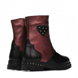 Kleinkinderstiefel 103c schwarz+bordo