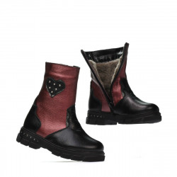 Kleinkinderstiefel 103c schwarz+bordo