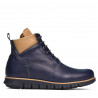 Herrenschuhe 4108 Indigo+Braun