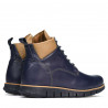Herrenschuhe 4108 Indigo+Braun