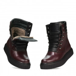 Damenstiefel 3343 bordeaux kombiniert