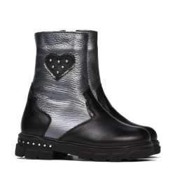 Kleine Kinderstiefel 103c schwarz+anthrazit