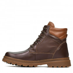 Herrenschuhe 4119 Kaffee kombiniert