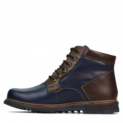 Herrenstiefel 497 Indigo+Braun