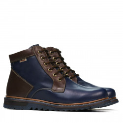 Herrenstiefel 497 Indigo+Braun