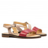 Damensandalen 5070 rot+puder