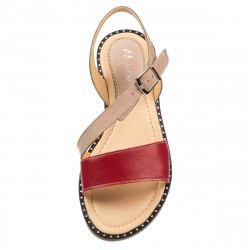 Damensandalen 5070 rot+puder