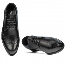 Elegante Herrenschuhe 908 schwarz