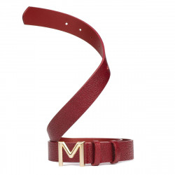 Damen Gürtel 13m rot Leder