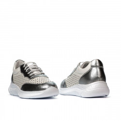 Damen-Sneaker 6024 silber+weiß