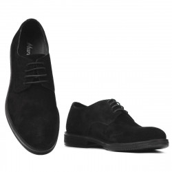 Casual/klassische Herrenschuhe 918 schwarz Velours