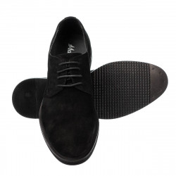 Casual/klassische Herrenschuhe 918 schwarz Velours