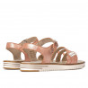 Damen Sandalen 5067 Perlmutt Rosa kombiniert