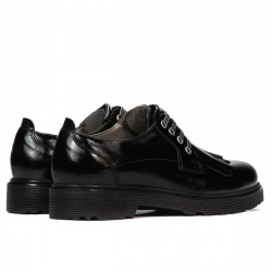 Damen Freizeitschuhe 6025 Lack Schwarz