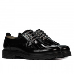 Damen Freizeitschuhe 6025 Lack Schwarz