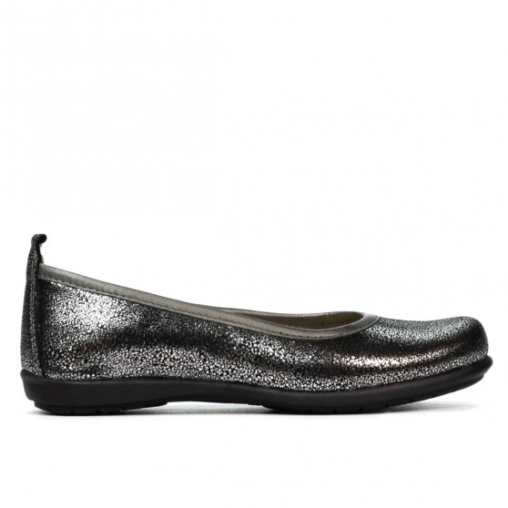 Kinderschuhe 100-1 silbern perlmuttfarben