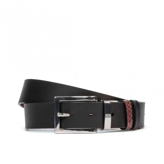 Damen Gürtel 19m schwarz+python bordo (zweifarbig) Damen Gürtel 19m schwarz+python bordo (zweifarbig)