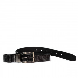 Damen Gürtel 18m schwarz+schwarzer Python