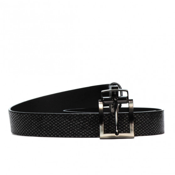 Damen Gürtel 18m schwarz+schwarzer Python Damen Gürtel 18m schwarz+schwarzer Python