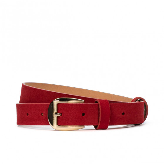 Gürtel Damen 01m rot Velours Gürtel Damen 01m rot Velours