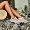 Damen-Sportschuhe 6024 Puder+Weiß