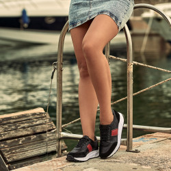 Damen Sportschuhe 6030 schwarz+rot